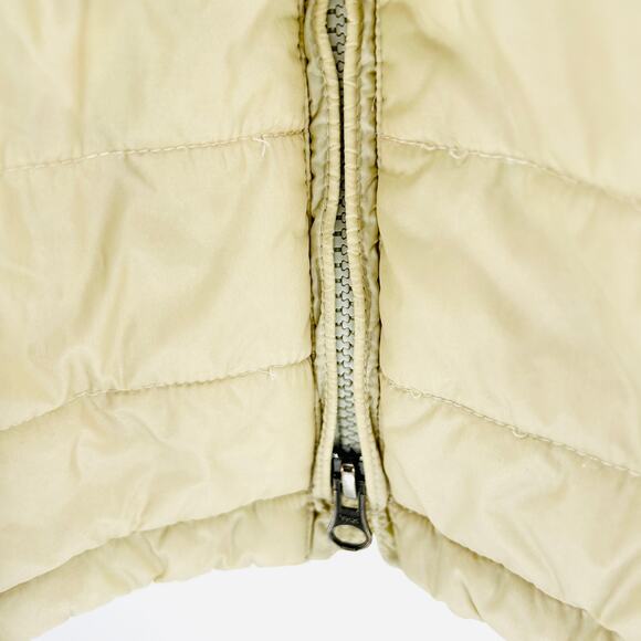 Patagonia Fiona Cream Beige Long Zip Front Light Weight Puffer Jacket Size XL - Picture 4 of 7